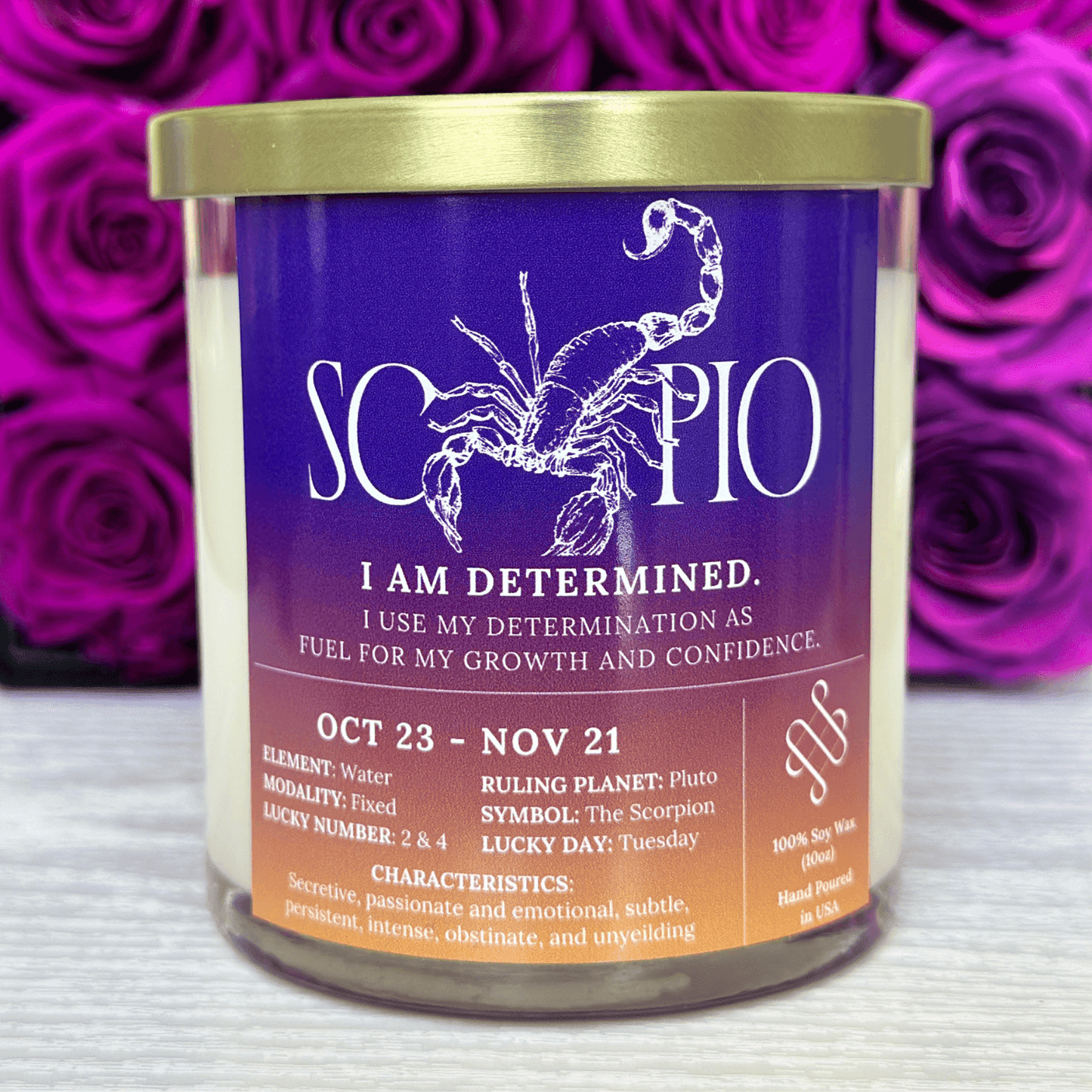 Scorpio Zodiac Sign Candle