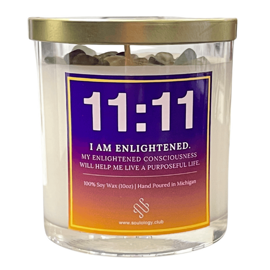 11:11 Angel Number Crystal Candle