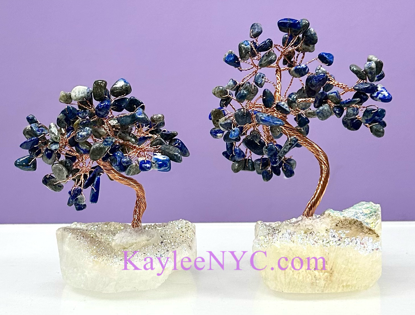 Bonsai Tree with Angel Aura Base Crystal Healing