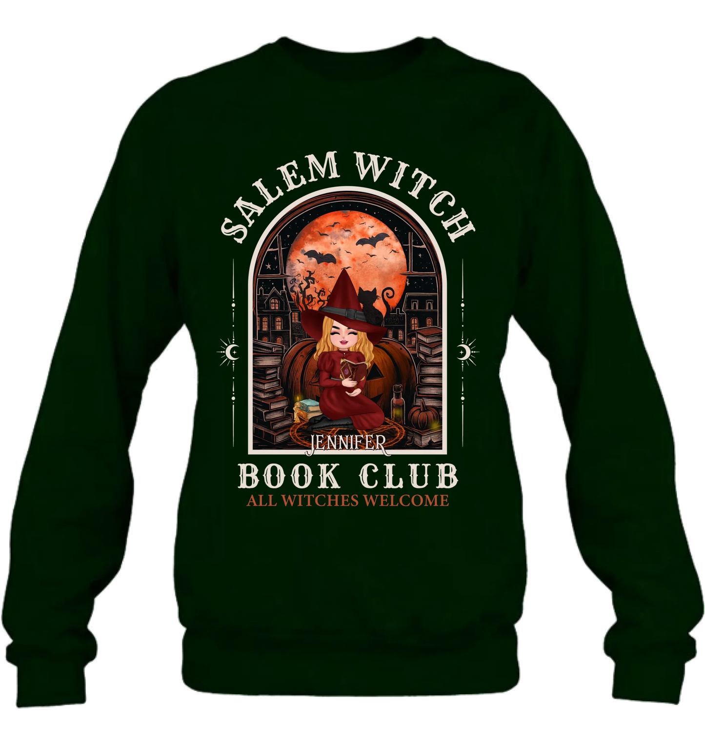 Personalized Salem Witch Book Club T-Shirt/Long Sleeve/Sweater/Hoodie - Gift Idea For Book Lover - All Witches Welcome