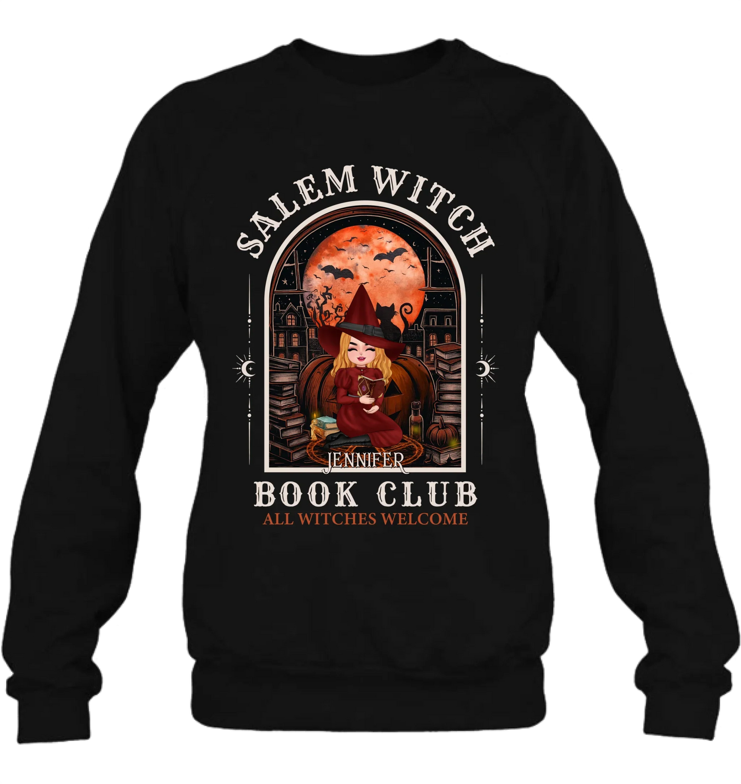 Personalized Salem Witch Book Club T-Shirt/Long Sleeve/Sweater/Hoodie - Gift Idea For Book Lover - All Witches Welcome