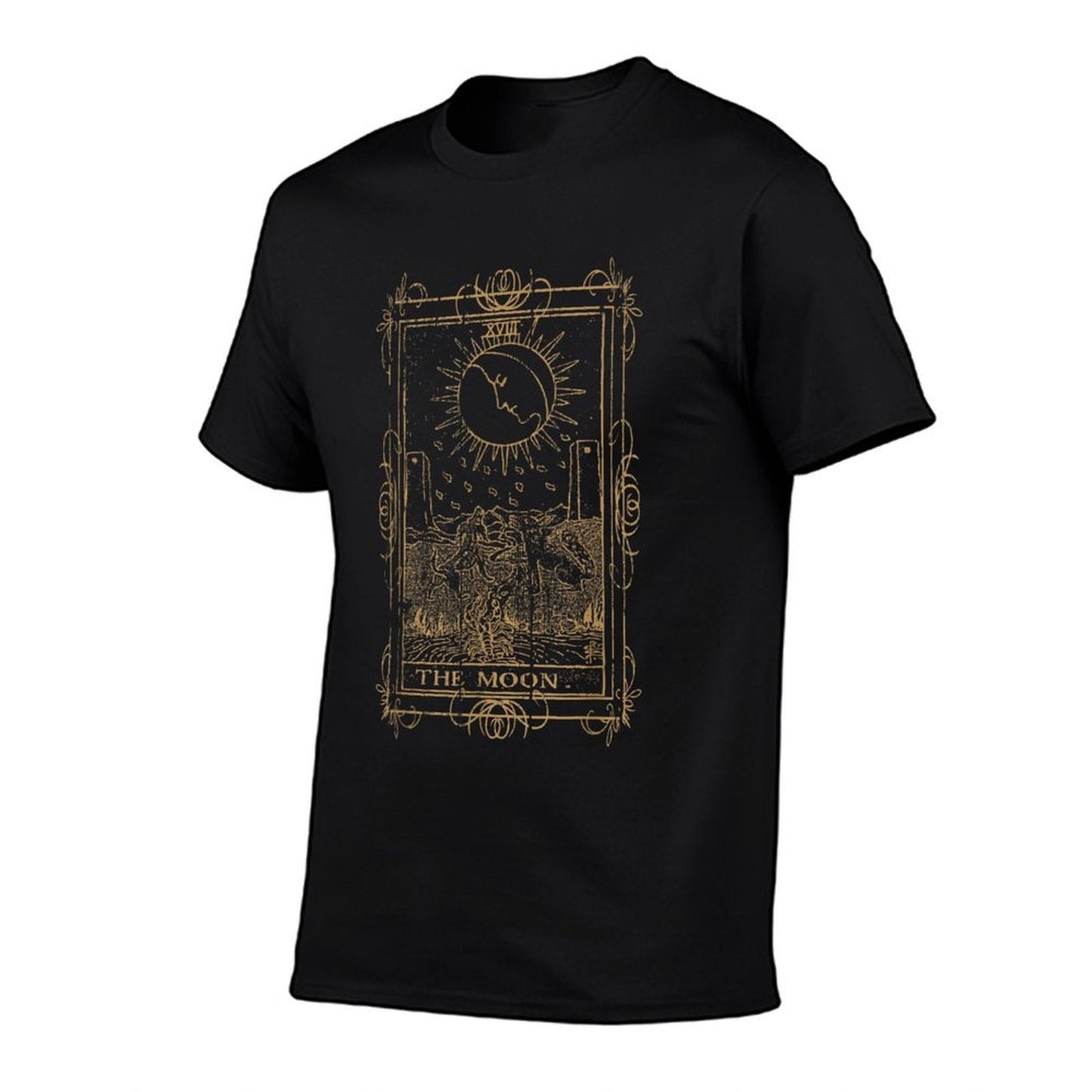 Goth Clothing Tarot Card The Moon Witchy Occult Clothes  Graphic-printed T-Shirt