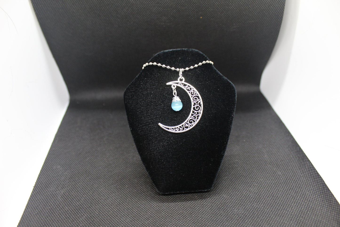 Blue Moon Necklace Crystal Witch Witchy Jewelry Witchcraft Wicca Wiccan Pagan Metaphysical